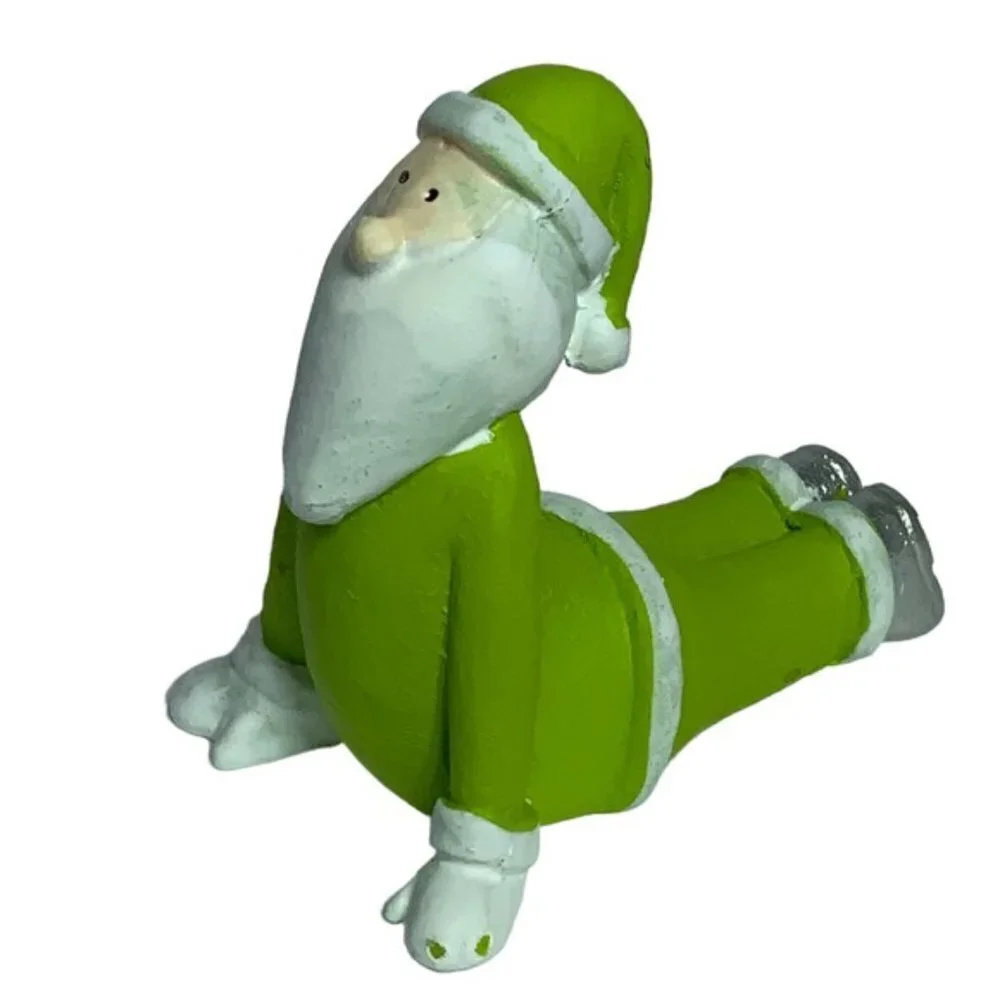 Santa Yoga Figures Gnome Christmas Gift Set Holiday Figures Set of 3 Piece Set
